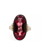 Пръстен Рубин 14K жълто злато Винтидж бижута vrc113y